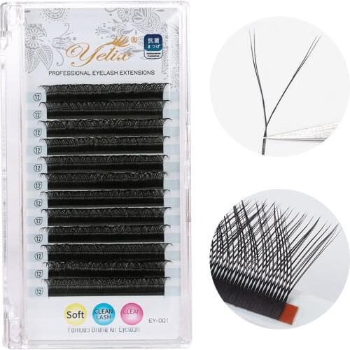 Yelix cilios Y 0.07 YY Shape Eyelash Extensions Bloom Lashes C/D Curl Hand-woven Individual Eyelashes Soft Lash Extension