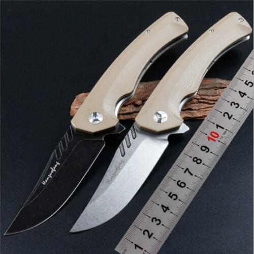 KESIWO Double Eagle Folding D2 Blade G10 Carbon Fiber Handle Pocket Survival Hunting Tactical Outdoor Camping Rescue EDC Knife