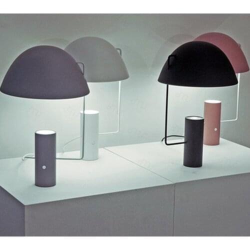 Postmodern LED Iron Art Black Pink Hat Table Lights Nordic Indoor Living Room Bedroom Bedside Decor Reading Lamp Light Fixtures