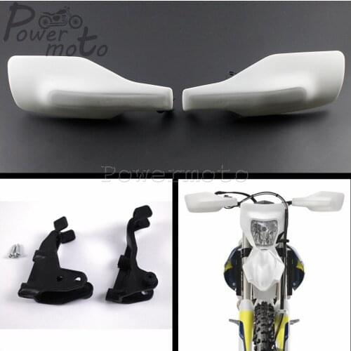 Motocross White Handguard Dirt Bike Hand Guard Protection w/ Clamp for TX FC FE TE TC FX 125 250 300 350 450 501 501S 2016-2017