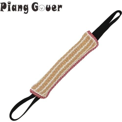 Dog Chew Training Bite Tug Toy Linen Pet Toy German Shepherd Dog Bite Bar