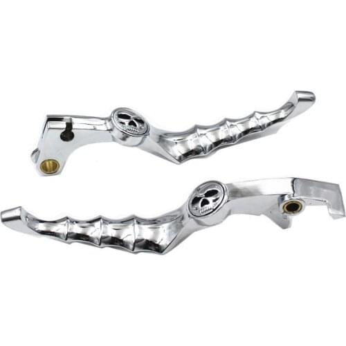 2pcs Chrome Skull Zombie Hand Brake Clutch Lever For Honda Shadow 400 750 1100 NC700 S/X CB750 Nighthawk CBR600 F1 F4i