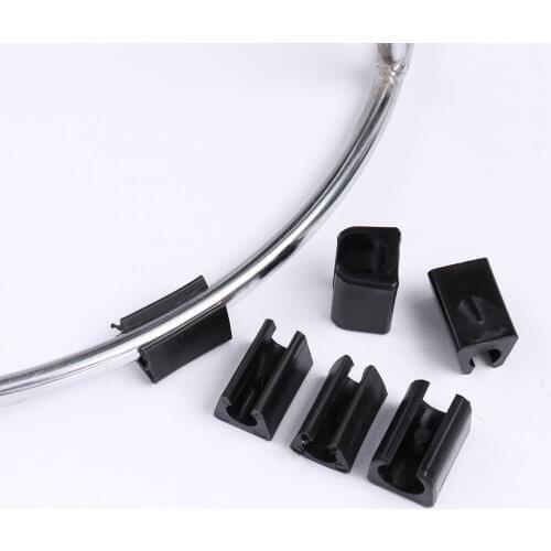 20Pcs U Shaped Floor Glides Tubing Cap Non-slip Furniture Leg Pad Bumper Damper Chair Foot Anti-front Pipe Clamp Floor Protector