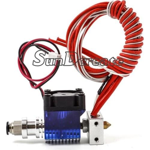 SunDcreate 3D printer J-Head E3D V7 Extruder Feeder Hot End 12V DC with Cooling Fan 0.4mm Nozzle for RepRap 1.75mm Filament