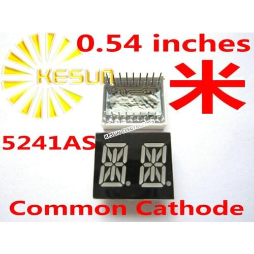 5PCS x 0.54 inches Red Common Cathode/Anode 2 Digital Tube 5241AS 5241BS LED Display Module