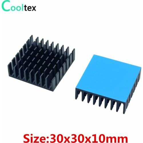 20pcs Aluminum Heatsink 30x30x10mm for Electronic Chip integrated circuit Heat Dissipation With Thermal Conductive Tape