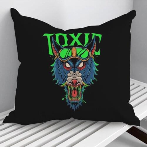 Angry wolf head Throw Pillows Cushion Cover On Sofa Home Decor 45*45cm 40*40cm Gift Pillowcase Cojines Dropshipping