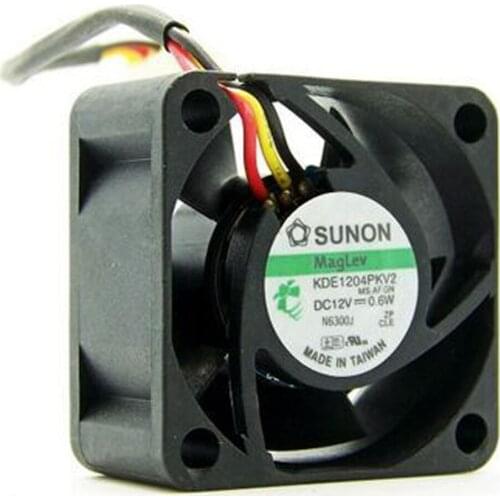 KDE1204PKV2 DC 12V 0.6W 3-wires 4cm 40x40x20mm Mute cooling fan