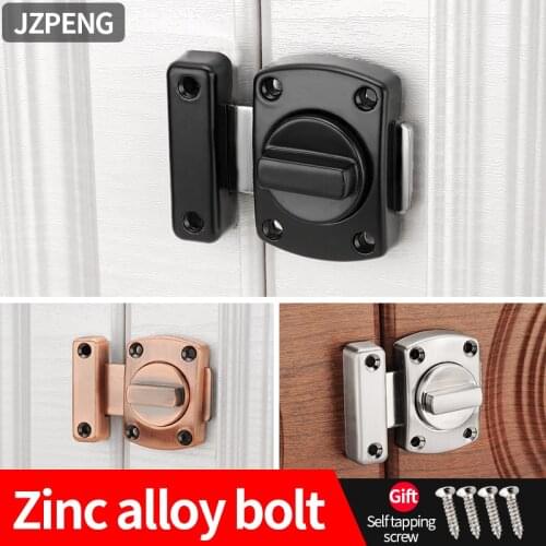 Punch-free zinc alloy bolts with screws, universal bolts, safety sliding door locks, door bolts