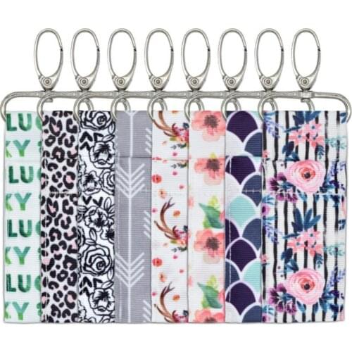 KEYRING Cath Kidston fabric handmade LIP BALM/Chapstick/lipstick holder New