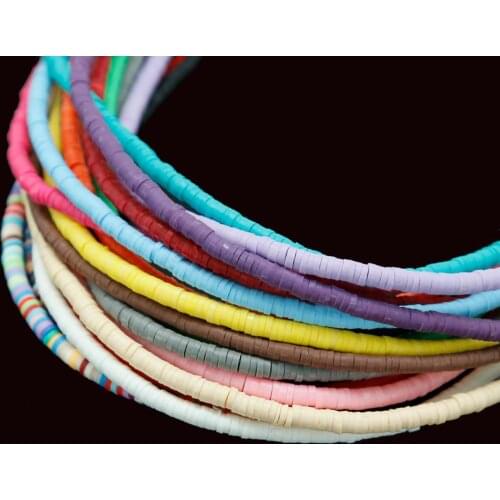 45cm 400pcs Dia 4x1mm hole1mm Round Clay Beads Loose Beads For Jewelry Making Findings Necklace Bracelet Earrings Findings