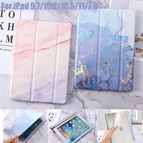Case for iPad 10.2 7 8 th Case for iPad Air air 2 9.7 2017 2018 Marble tablet Cover for iPad 234 Mini12345 Pro 9.7 11 10.5 Air 3