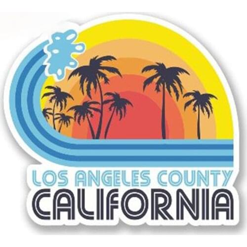 Colored Personalized Los Angeles California Decal Vinyl Car Sticker for Window Trunk Graphic Waterproof Car Styling Kk13*11cm