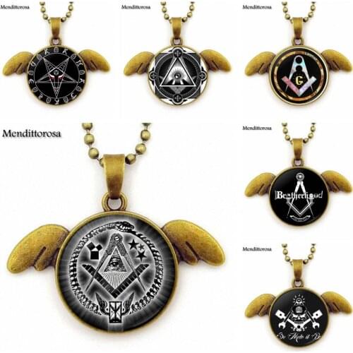 For Women Wedding Choker Necklace Bronze Color Necklace Angel Wings Pendant Goat Skull