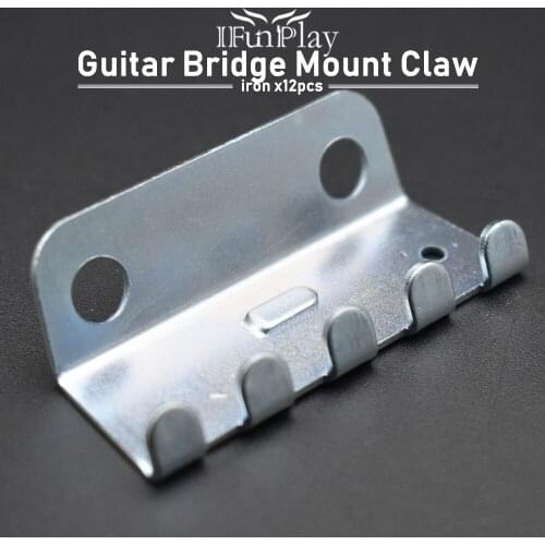 12pcs Electric Guitar Tremolo Bridge Body Mount Claw for ST Double System Tremolo Bridge Chrome