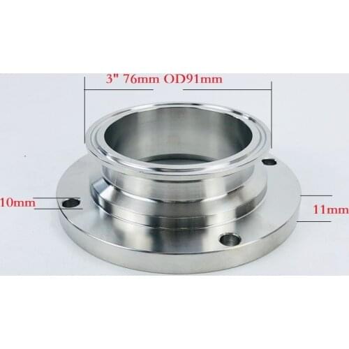 3"(76mm) OD91mm Tri-clamp Flange Stainless Steel 304