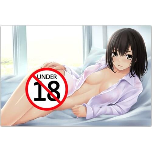 Artistic Paintings Beautiful Charming Girl Hot Body Anime Posters Canvas Wall Art Picture and Prints for Living Room Decor