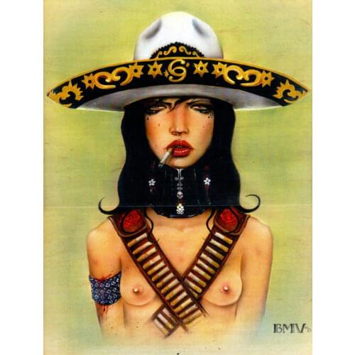 High quality Oil painting Canvas Reproductions Lazy Eye by Brian Love & A Cigarette Painting hand painted