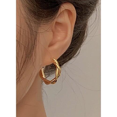 Women Statement Round Geometric Drop Earrings 2021 Fashion Metal Jewelry AM3010