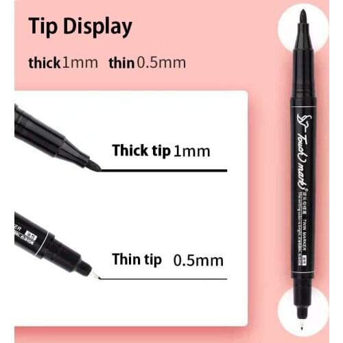 12PCS Oily Marker,Oil Double Nib Marking Pen For Painting Drawing Etc.Student Office Work Use Pen
