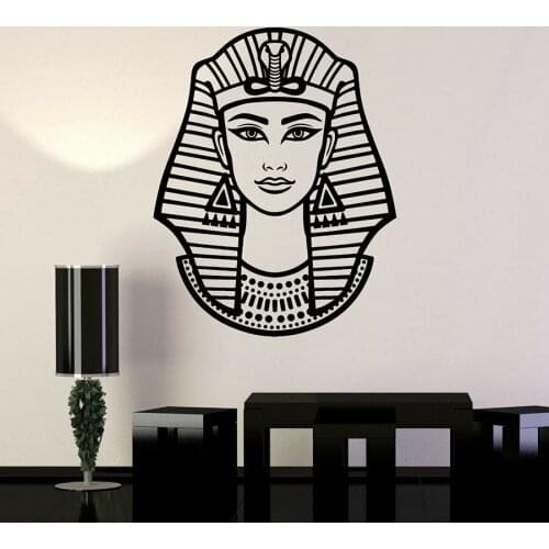 Egyptian Woman Wall Decal Pharaoh Egypt Theme Style Vinyl Window Stickers Retro Bedroom Man Cave Home Decor Art Murals S1306