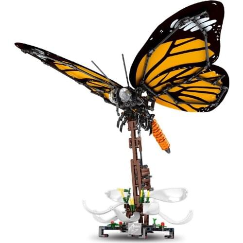 Science Technic Creative Educational Building Blocks Toys For Boys Girls DIY Birthday Present Simulated Insect Butterfly Models