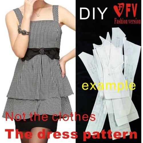 Clothing DIY The dress Dresses Sewing Pattern cutting drawing BLQ-13