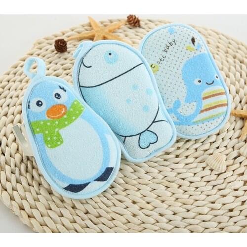 1 Piece Cartoon Animals Towel Fabric Baby Accessories Bath Brushes Soft Newborn Soft Cartoon Bear Children Infant Spong Enfant