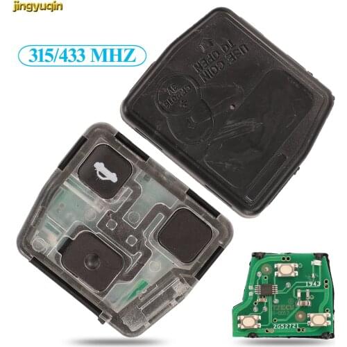 Jingyuqin Remote Car Key Control 315/433 Mhz For Toyota Yaris Prado Tarago Camry Corolla 2/3 Button