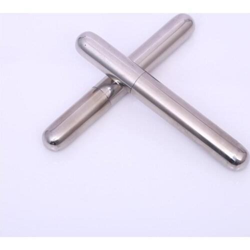 Quevinal DHL 100pcs/lot Free Shipping Wholesales High Quality Stainless Steel Cigar Holder Tube Pipe Travel Carry Case Holder