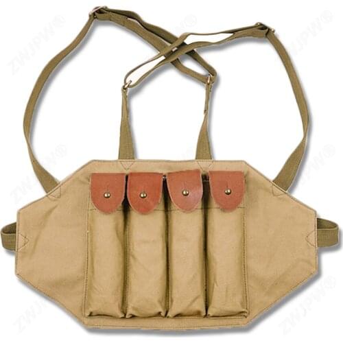 Super WWII US AMRY THOMPSON CHEST RIG MAGAZINE 4 CELL 30 ROUNDS MAGAZINE AMMO