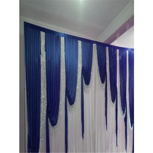 The Wedding arrangement 3mx6m marriage stage curtain background Wedding stage backdrop Wedding backdrop