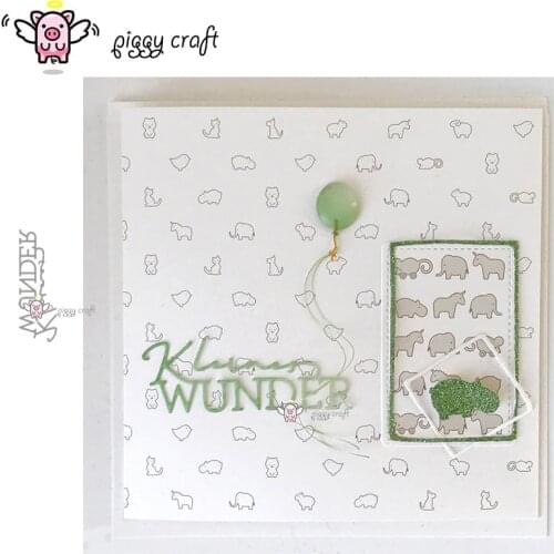 Piggy Craft metal cutting dies cut die mold Letter decoration Scrapbook paper craft album card punch knife art cutter die