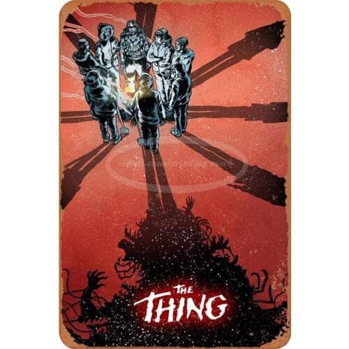 The Thing The Shadow is Exposed Metal Sign Useful Retro Metal Plaques for Home Bar Coffee Club Wall Decor 12"X8"