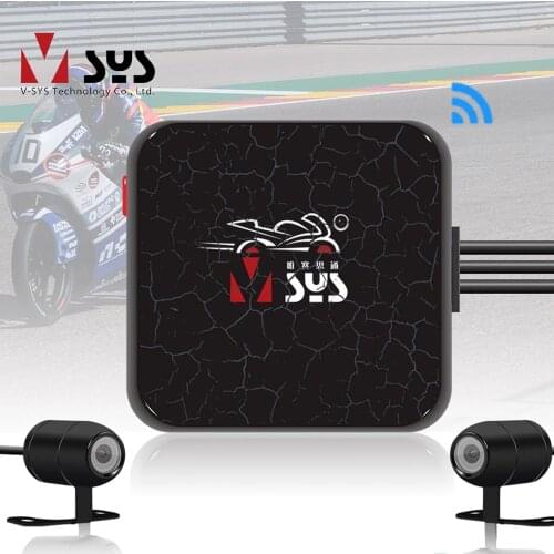 VSYS D6L/D6RL Dual Motorcycle Action Camera Recorder DVR Front & Rear View Waterproof Motorbike Dash Cam Black Night Vision Box