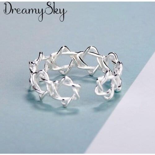 Punk Vintage Star Ring For Women Men Adjustable Size Geometric Rings Exquisite Creative Jewelry Wholesale 2021