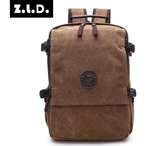 Z.L.D. New Fashion Casual Canvas Bag Youth Student Backpack High Quality Computer Backpack Ladies Large Capacity Travel Backpack