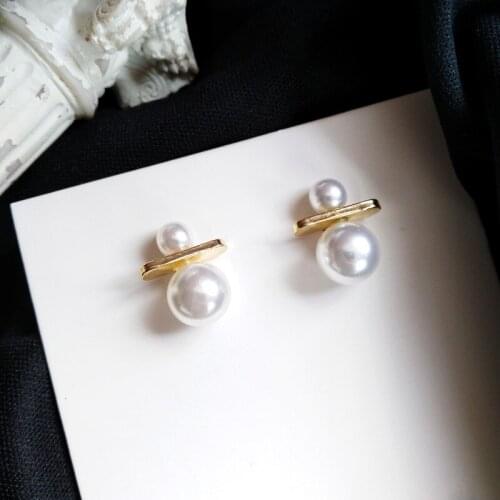 Sugar Town Cute Simulated Pearl Ball Stud Earrings for Women Elegant Korean Sweet Geometric Party Ear Jewelry Gifts Boucle