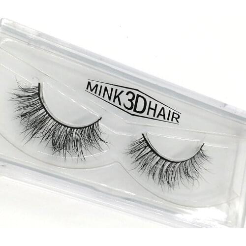 1 Pair New 100% Mink Hair False Eyelashes Hand-made Eyelashes Soft Eyelash Eye Makeup Tools