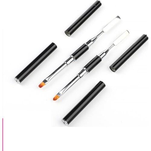 200pcs Nail Art Pen Slice Brush Dual-Ended Slice Shape Tool Polish Gel Extension Nail Brushes