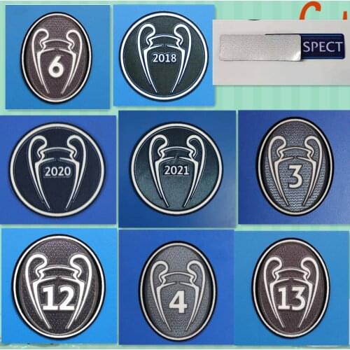 3 4 5 6 7 11 12 13 times 2014 2016 2017 2018 2020 2021 champions Badges football Print patch,Soccer Hot stamping Patch Badges