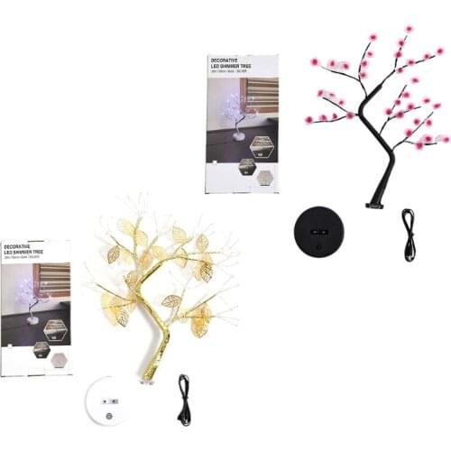 36/72 LED Night Light Tree Copper Wire Lamp Home Holiday Fairy Lights Luminary Kids Bedroom Bar Decoration