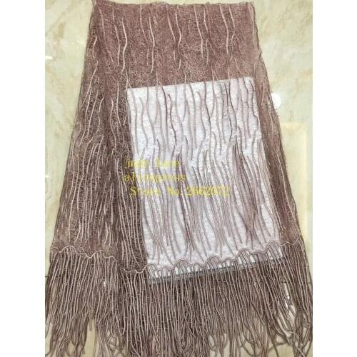 5yards/bag 6 color embroidery curved line mesh fashionable European and American style fabric used for wedding dress design