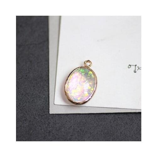 6pcs Simple New Design Drop Earring Mermaid Ji Imitation Shell Oval Earrings For Women Material Pendant Diy Accessories Jewelry