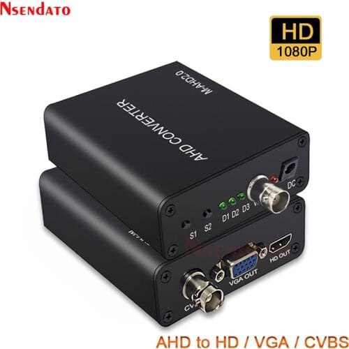 720/1080P 5MP 2MP Full HD AHD signal to HDMI/VGA/CVBS signal Converter Adapter For CCTV Camera Video Convert with HDCP NTSC PAL