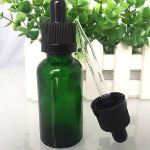 800pcs Green 30ml Glass Dropper Bottles With Black Rubber Bulb Dropper Essential Oil Glass Bottle 5ml 10ml 15ml 50ml