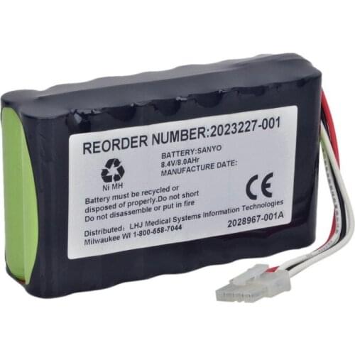 GE DASH2500 DASH1800 ECG monitor battery 2023227-001 8.4V 8AH