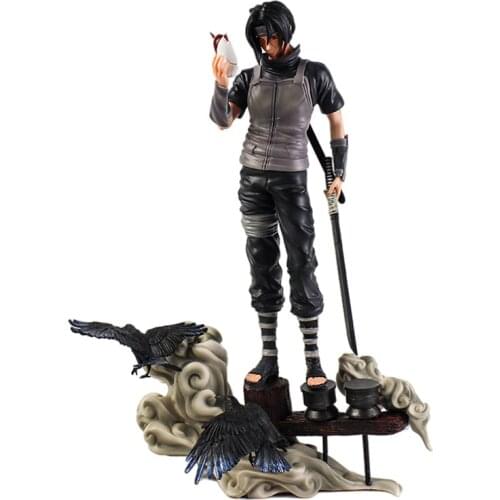 Naruto Shippuden Anime Figure Action Oversized Itachi Uchiha Figma 36cm ABS Statue Akatsuki Dark Part Toys For Children Gift