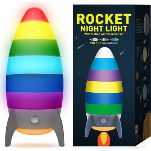 Colorful LED Rocket Night Light Warm White Led Table Lamp Novelty Night Lamp Desk Lamp Bedside Lights Home Decorative Lighting