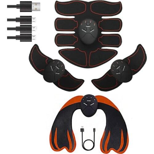 EMS Muscle Stimulator ABS Toner USB Abdominal Toning Hip Trainer Leg Arm Belly Exercise Massage Press Shaping Workout Home Gym